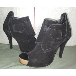 Pedro Garcia Chenoa Peep Toe Ankle Boots Sz 40
